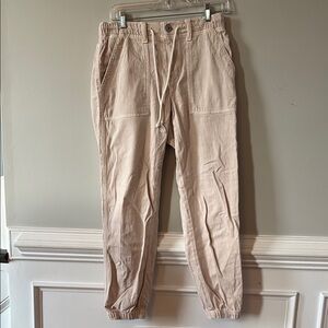 American Eagle Beige Drawstring Jogger Utility pants size 4